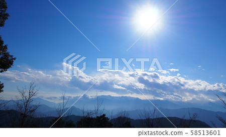 Sun and blue sky 58513601