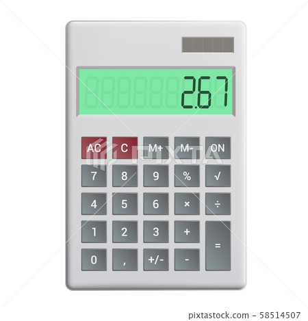 Realistic illustration of a plastic math 58514507