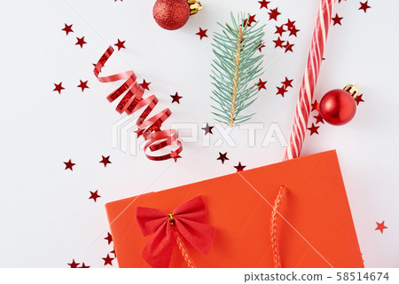 Decoration for christmas composition with shopping bag Decoration for christmas composition with shopping bag 58514674