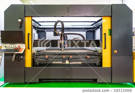 CNC Laser cutting of metal, modern industrial 58515009