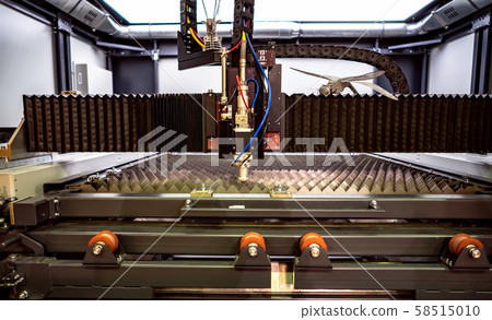 CNC Laser cutting of metal, modern industrial CNC Laser cutting of metal, modern industrial 58515010