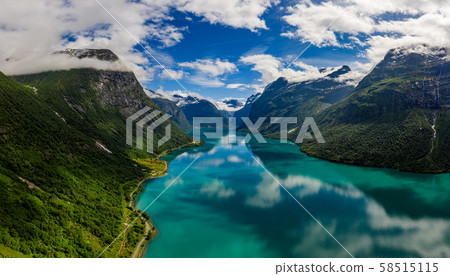 lovatnet lake Beautiful Nature Norway. 58515115