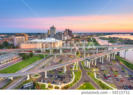Memphis, Tennessee, USA aerial skyline 58515732
