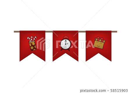 Christmas and new year flag garland. Christmas and new year flag garland. 58515903