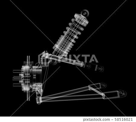 X-ray Car suspension and brake disk 58516021