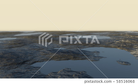 Abstract background. Ground with water against the sky 58516068