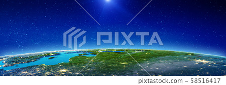 East Europe at night East Europe at night 58516417