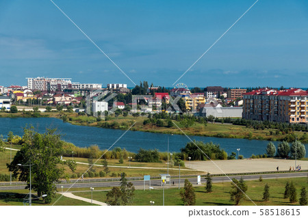 Cityscape in the Adler district of Sochi in Russia. Resort Cityscape in the Adler district of Sochi in Russia. Resort 58518615