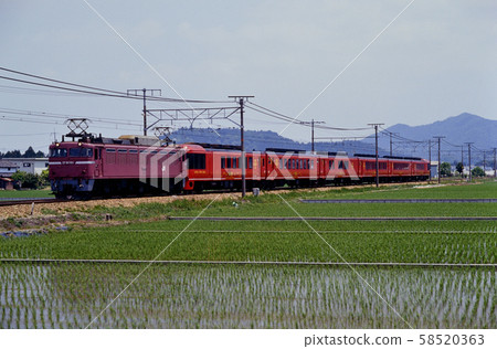 1996年EF81108大島站上的Ojiki Train TABIJI列車 58520363