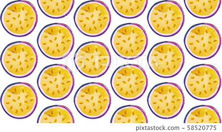 百香果切塊連續排列模式，百香果，cent，百香感冒 58520775