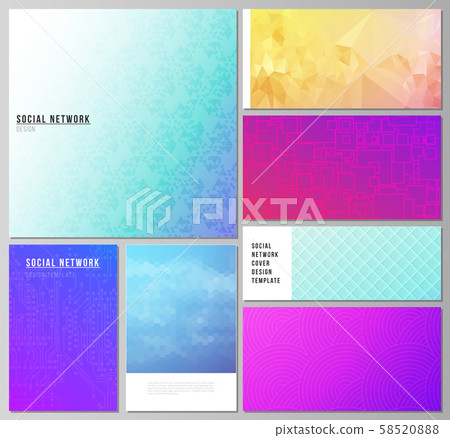 The minimalistic abstract vector illustration of the editable layouts of modern social network The minimalistic abstract vector illustration of the editable layouts of modern social network 58520888