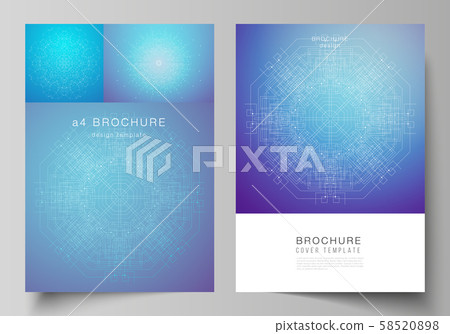 Vector layout of A4 format modern cover mockup design templates for brochure, magazine, flyer 58520898