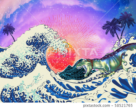 Trex surfing great wave Trex surfing great wave 58521765