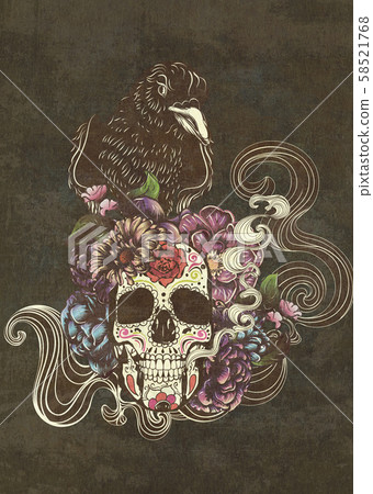 Textured sugar skull Textured sugar skull 58521768