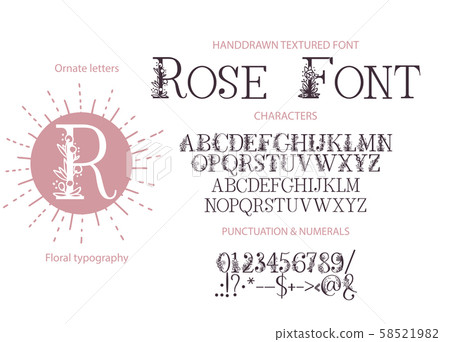 Hand drawn vector font. 58521982