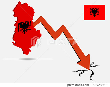 Albania economic crisis concept Vector Albania economic crisis concept Vector 58523968