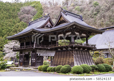 (山梨縣信濃町)靜Ho的山上,御殿寺,櫻花盛開的季節 (山梨縣信濃町)靜Ho的山上,御殿寺,櫻花盛開的季節 58524137