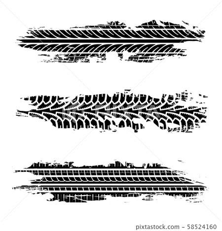 Set Grunge Tire Tracks Set Grunge Tire Tracks 58524160