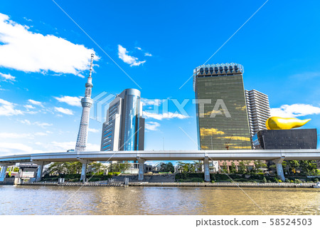Sumidagawa and Tokyo Sky Tree 58524503