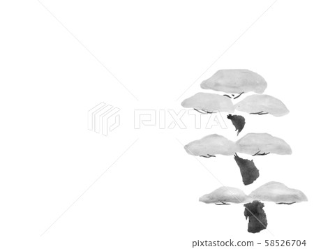 松樹(墨水的手繪插圖) 松樹(墨水的手繪插圖) 58526704