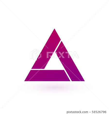 Design triangle logo element. Stock vector illustration isolated on white background. 58526796
