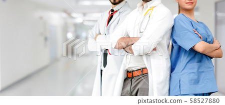 Doctor working in hospital with other doctors. 58527880
