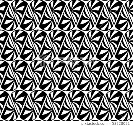 Vector seamless pattern. Black and white Repeating Vector seamless pattern. Black and white Repeating 58528031