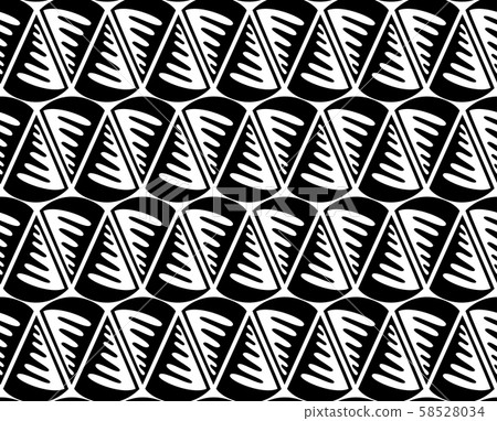 Vector seamless pattern. Black and white Repeating Vector seamless pattern. Black and white Repeating 58528034