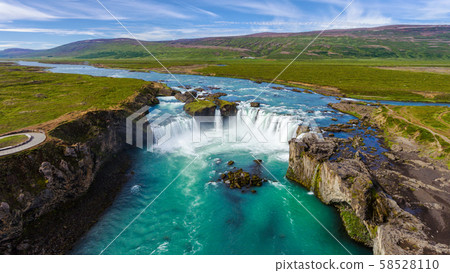 The Godafoss waterfall in north Iceland. 58528110