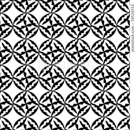 Vector seamless pattern. Black and white Repeating 58528318