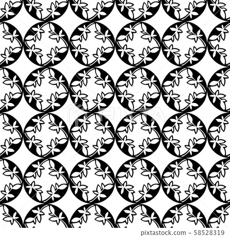 Vector seamless pattern. Black and white Repeating Vector seamless pattern. Black and white Repeating 58528319