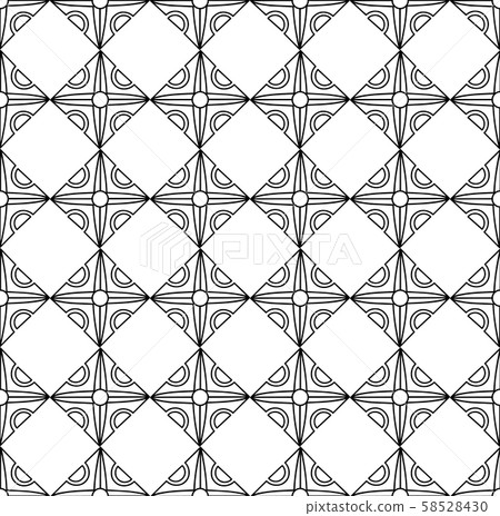 Vector seamless pattern. Black and white Repeating Vector seamless pattern. Black and white Repeating 58528430