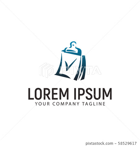 chec mark document logo design concept template 58529617