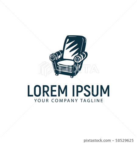 sofa hand drawn logo design concept template sofa hand drawn logo design concept template 58529625