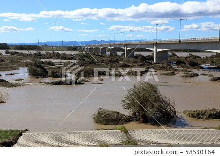 River inundation, flood image River inundation, flood image 58530164