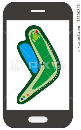 Golf course smartphone Golf course smartphone 58530808