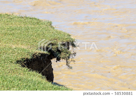 Tama River Mizui, Typhoon No. 19, 2019, Kawara Erosion 58530881