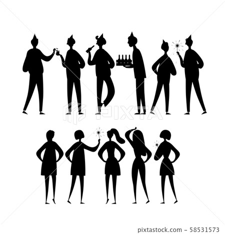 Student Party With Friends Boys And Girls Stock Illustration