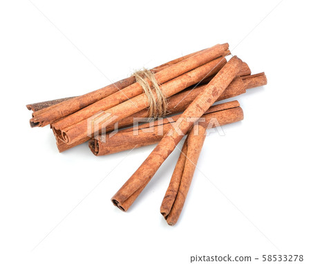 Cinnamon sticks on white background 58533278