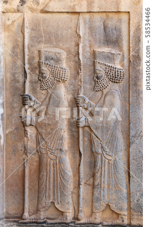 Bas-relief with assyrian warriors, Persepolis, Bas-relief with assyrian warriors, Persepolis, 58534466