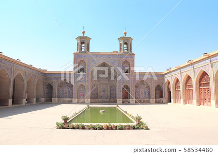 Pool in Nasir al-Mulk mosque (Pink mosque), Pool in Nasir al-Mulk mosque (Pink mosque), 58534480