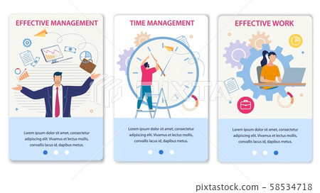 Effective Time Management and Work Mobile Page Set 58534718