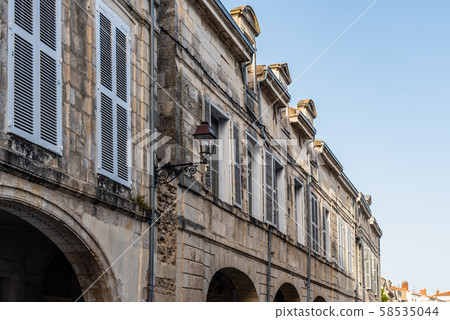 Decadent old residential buildings in European city Decadent old residential buildings in European city 58535044