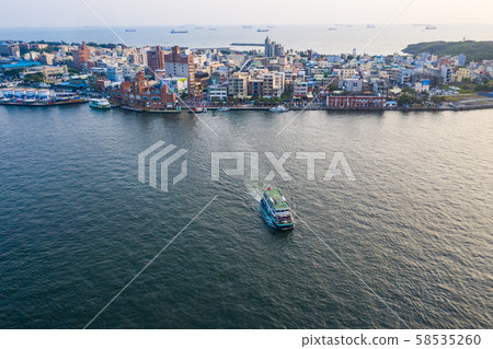 臺灣高雄旗津港灣景色Asia Kaohsiung Qijin Bay Landscape 58535260
