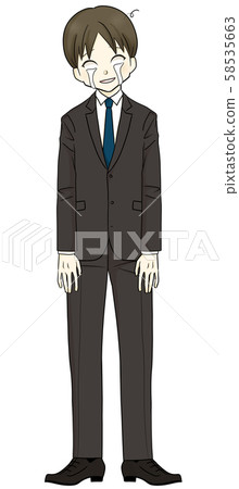 Suit-man who is ecstatic-tears Suit-man who is ecstatic-tears 58535663