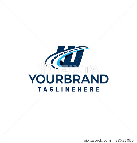Road Way Asphalt Logo Letter W. W Road Logistics Road Way Asphalt Logo Letter W. W Road Logistics 58535896