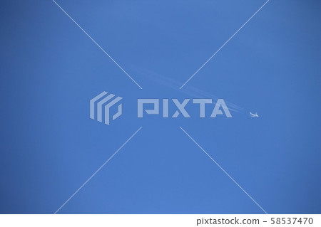 Airplane and airplane cloud Airplane and airplane cloud 58537470