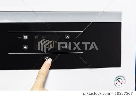 Control panel of the gas boiler for hot water and 58537567