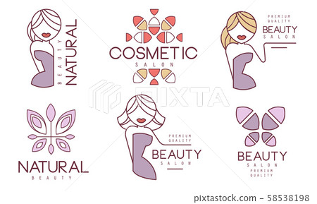 Cosmetic Salon Premium Quality Labels Set, Natural Beauty, Organic Cosmetics Badges Vector Cosmetic Salon Premium Quality Labels Set, Natural Beauty, Organic Cosmetics Badges Vector 58538198