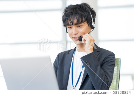 Operator, call center, suit, staff 58538834